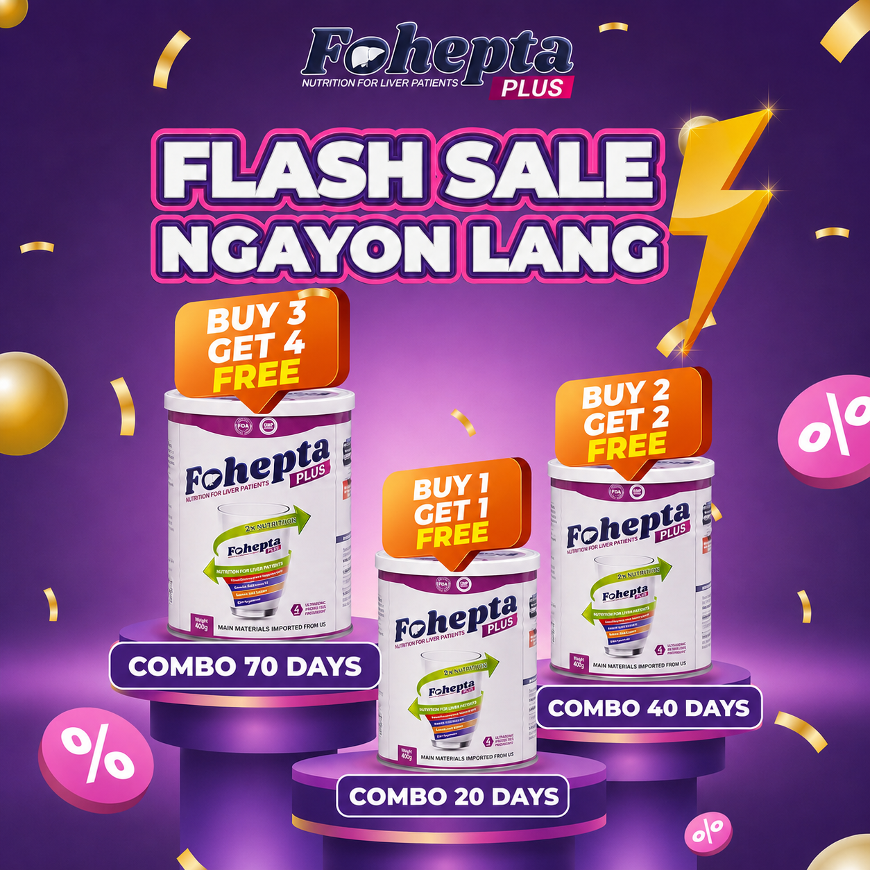 [Buy 1 Get 1] FOHEPTA PLUS 400g - Premium Liver Support Nutrition Formula for Daily Liver Care